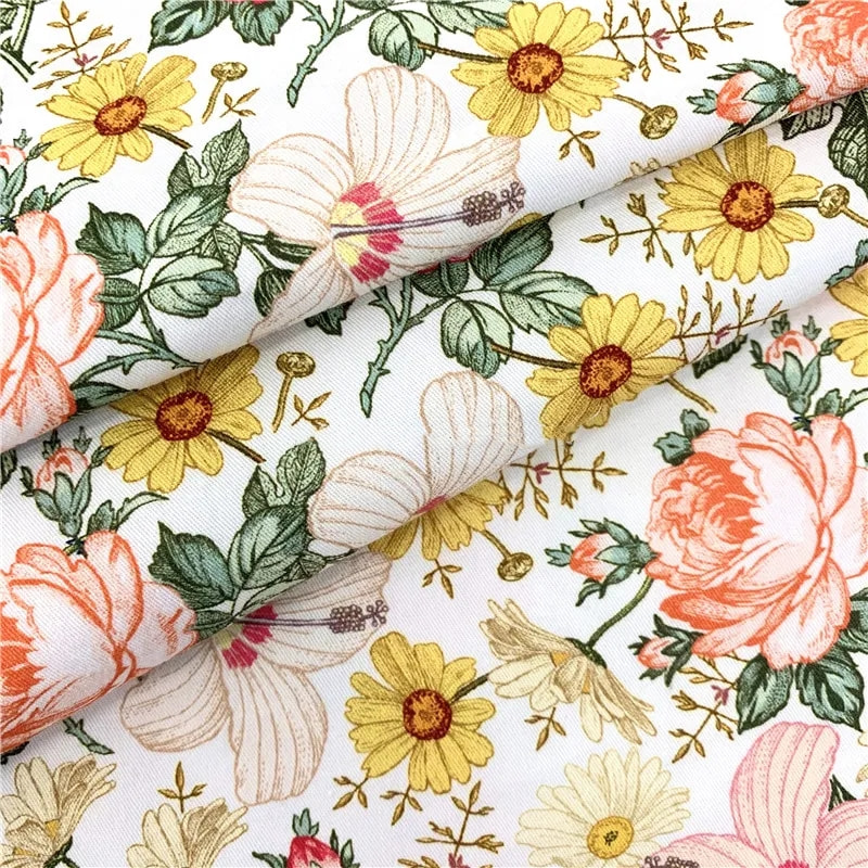 TMIE-08-3-3 120GSM 맞춤형 인쇄 능직 폴리에스테르 포플린 원단